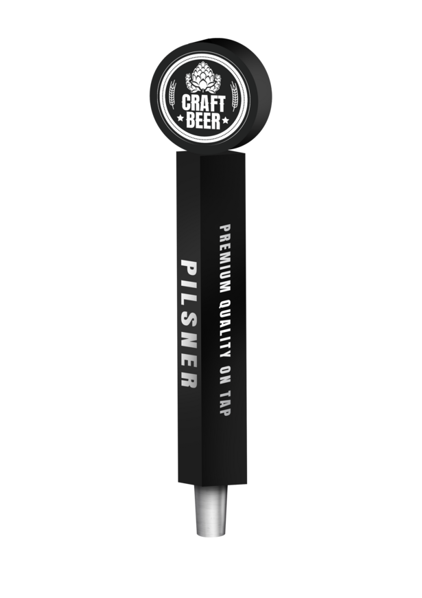 BR-6S 4CP BLK HOPHEAD (CHR) TAP HANDLE