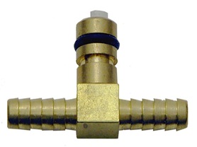 FLOJET BRASS 1/4" BARB "T" GAS FITTING FOR T5000