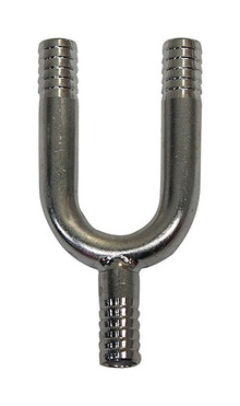 304SS 3/8" BARB "U" WITH 3/8" BARB STEM