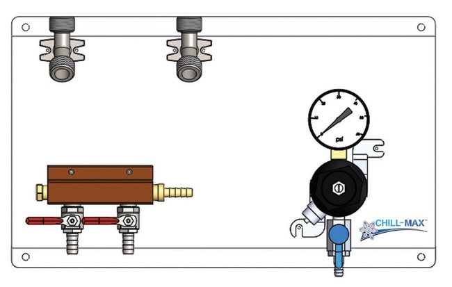 CHILL-MAX 1Pr/2P TF REG GAS DISTRIBUTOR PANEL