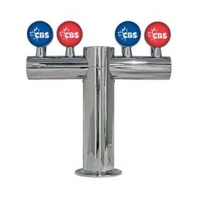 4 TAP POLISHED SS LIT METRO-T TOWER GLYCOL COOLED