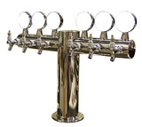 6 TAP POLISHED SS LIT METRO-T TOWER GLYCOL COOLED
