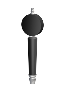 BLACK ROUND CONICAL (CHR) TAP HANDLE