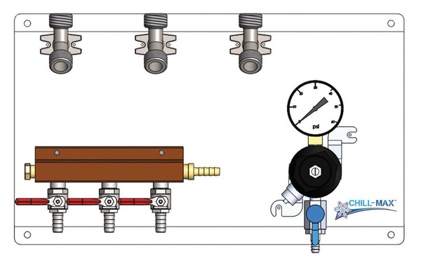 CHILL-MAX 1Pr/3P TF REG GAS DISTRIBUTOR PANEL