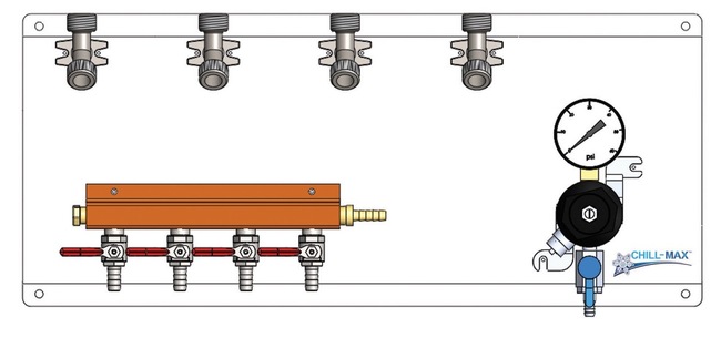 CHILL-MAX 1Pr/4P TF REG GAS DISTRIBUTOR PANEL