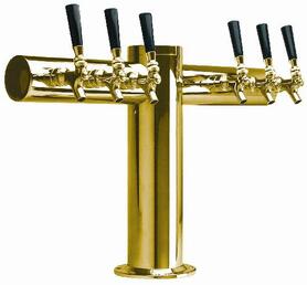 6 TAP PVD-BRASS METRO-T TOWER AIR COOLED