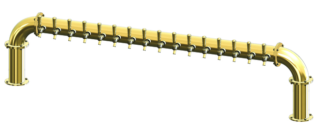 16 TAP(4"OC)CANDY GOLD LIONS GATE "U" GLYCOL COOLED