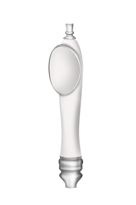 WHT LG-PUB W/SHIELD (CHR) TAP HANDLE