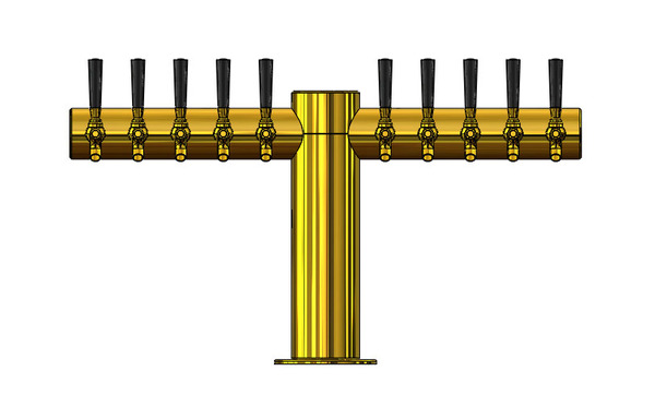 10 TAP PVD-BRASS METRO-T TOWER GLYCOL COOLED