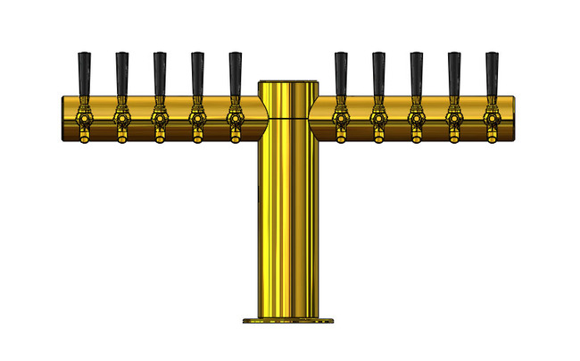 10 TAP PVD-BRASS METRO-T TOWER GLYCOL COOLED