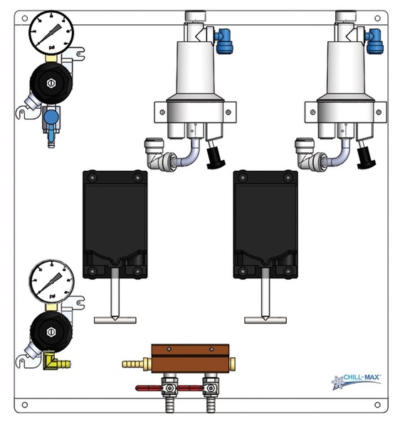 CHILL-MAX 2P TF REG/TF SMART FOB BEER PUMP PANEL[-RV-BKT]