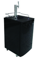 BLACK 1 TAP CONSUMER GRADE KEGERATOR - LESS TAP-KIT