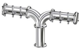 6 TAP(3"OC)POLISHED SS ALBATROSS "Y" CH-MX CLD