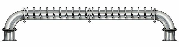20 TAP BRUSHED SS 6" Dia. GOLDEN GATE "U" TOWER CLD