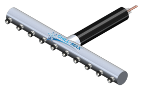 10 TAP(4"OC/4"D)WALL MT-CTR BK X CARTRIDGE-GLYCOL COOLED