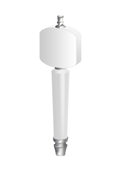 WHITE PADDLE CONICAL (CHR) TAP HANDLE