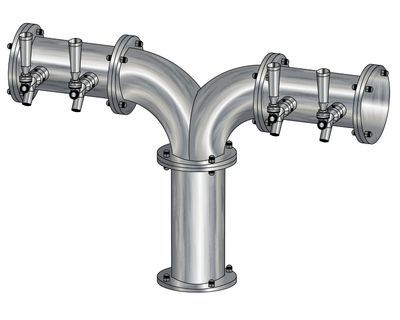 4 TAP(3"OC)BRUSHED SS ALBATROSS "Y" CH-MX CLD