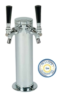 2 TAP POLISHED SS 3" DIA. COLUMN TOWER AIR COOLED