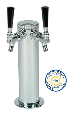 2 TAP POLISHED SS 3" DIA. COLUMN TOWER AIR COOLED