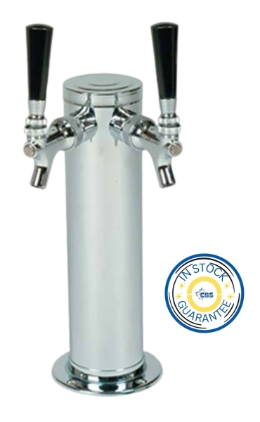 2 TAP POLISHED SS 3" DIA. COLUMN TOWER AIR COOLED