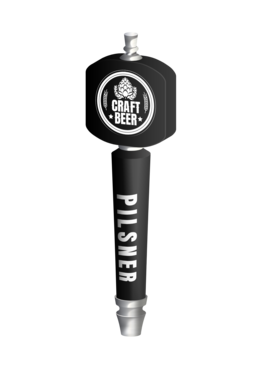 BR-4S 4CP BLACK PADDLE CONICAL (CHR) TAP HANDLE