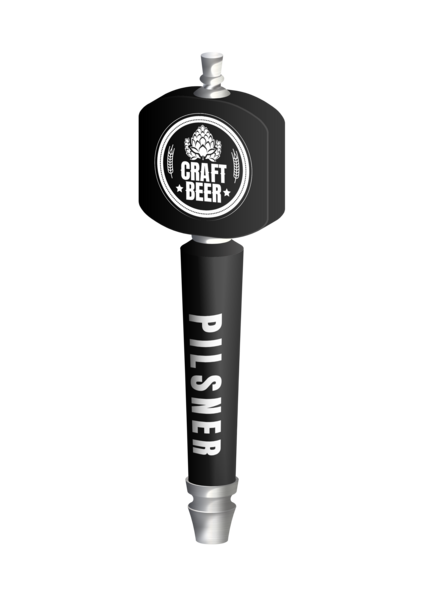 BR-4S 4CP BLK PADDLE CONICAL (CHR) TAP HANDLE