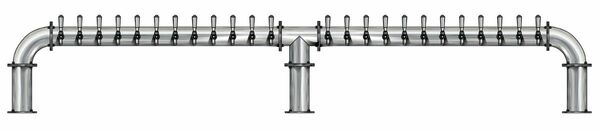 24 TAP(4"OC)BRUSHED SS LIONS GATE 3P CH-MX CLD