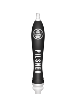 BR-2S 4CP BLACK LARGE PUB TAP HANDLE