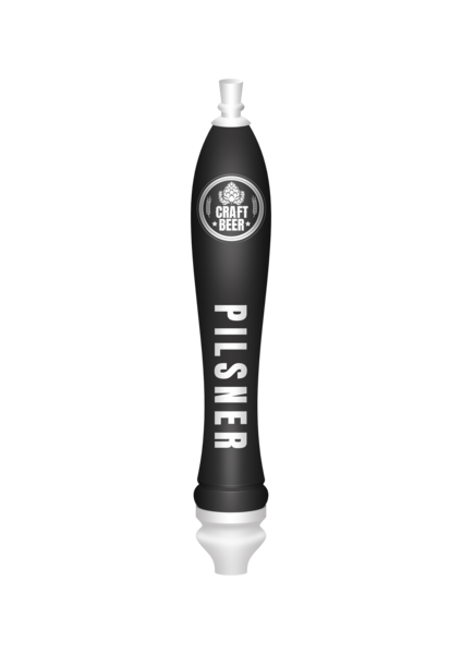 BR-2S 4CP BLACK LARGE PUB TAP HANDLE