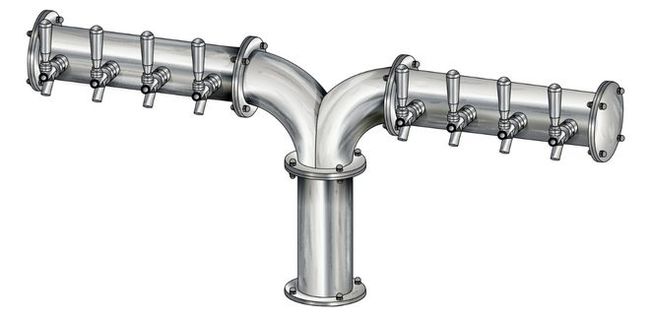 8 TAP(3"OC)BRUSHED SS ALBATROSS "Y" CH-MX CLD