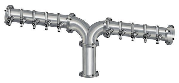 10 TAP(3"OC)BRUSHED SS ALBATROSS "Y" CH-MX CLD