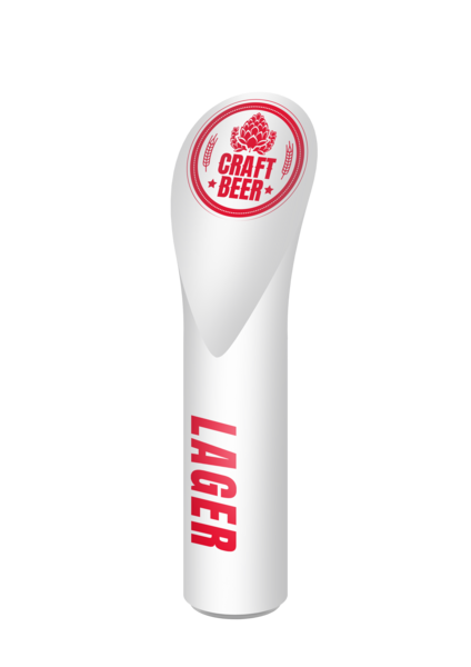 BR-2S 4CP WHITE FLUTE TAP HANDLE