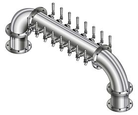 16 TAP POLISHED SS 6"Dia(8+8) DBL SERV GOLDEN GATE TOWER CLD