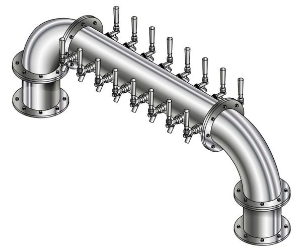 16 TAP POLISHED SS 6"Dia(8+8) DBL SERV GOLDEN GATE TOWER CLD