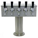 5 TAP BRUSHED SS[4"D]T-TOWER GLYCOL COOLED