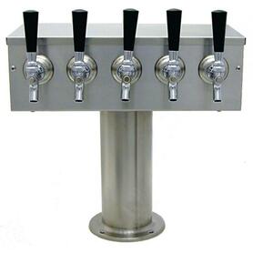 5 TAP BRUSHED SS[4"D]T-TOWER GLYCOL COOLED