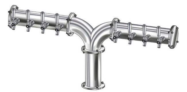 8 TAP(3"OC)POLISHED SS ALBATROSS "Y" CH-MX CLD