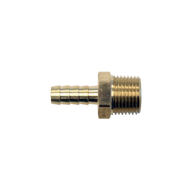 BRASS 1/2" [M]NPT x 3/8" HOSE BARB