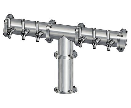 6 TAP(4"OC)BRUSHED SS CONDOR "T" CH-MX AIR