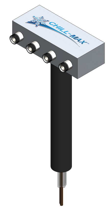 4 TAP(3"OC)3"DIA "T"- BOTTOM EXIT CARTRIDGE-GLYCOL COOLED