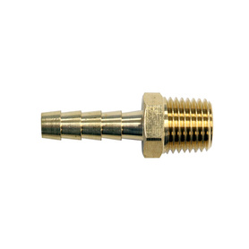 BRASS 1/4" NPT x 1/4" BARB