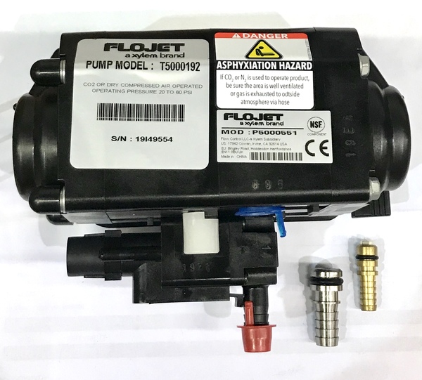 FJ T5000 BIB PUMP-3/8" SS OUTLET & GAS STRT