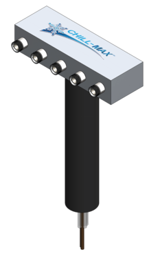 5 TAP(3"OC)4"DIA "T"- BOTTOM EXIT CARTRIDGE-GLYCOL COOLED