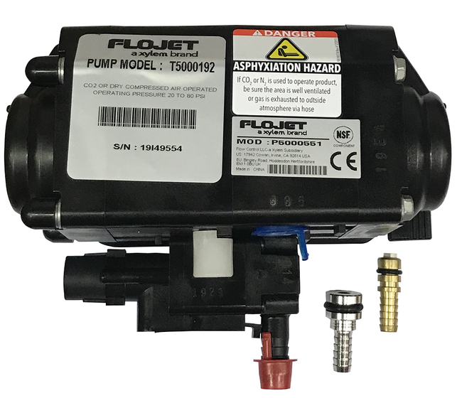 FJ T5000 BIB PUMP-1/4" SS OUTLET & GAS STRT