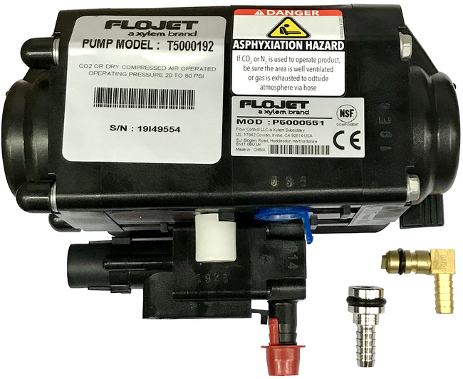 FJ T5000 BIB PUMP-1/4" SS OUTLET & GAS "L"