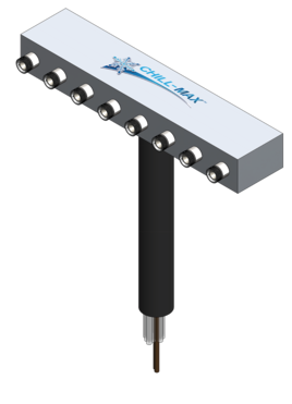 8 TAP(3"OC)3"DIA "T"- BOTTOM EXIT CARTRIDGE-GLYCOL COOLED