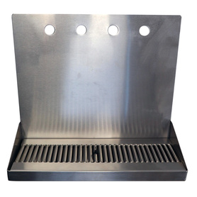 4H 12"W BRUSHED SS WALL MT. DRIP TRAY-14"H