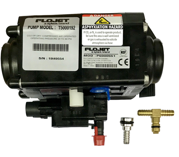 FJ T5000 BIB PUMP-1/4" SS OUTLET & GAS "T"