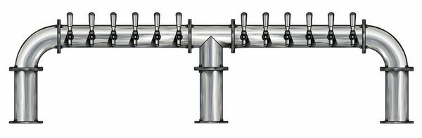 12 TAP(4"OC)BRUSHED SS LIONS GATE 3P CH-MX CLD