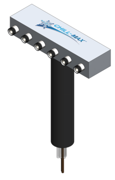 6 TAP(3"OC)4"DIA "T"- BOTTOM EXIT CARTRIDGE-GLYCOL COOLED